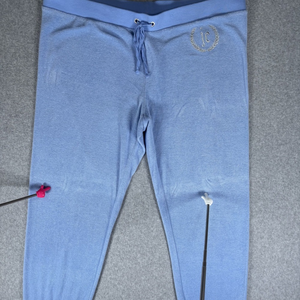 Y2K Juicy Couture Joggers Womens Large Blue Terry Cloth Embroidered Logo - Picture 15 of 16